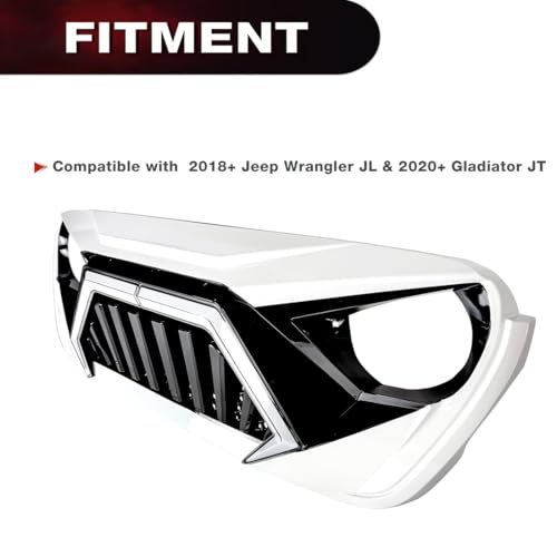 Front Goliath Grill w/DRL Turn Signal for 2018+Wrangler JL 2020+GladiatorJT by EOMD - Used condition - Image 2