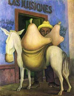 Peinture à l'huile Diego Rivera Las Ilusiones 1944 : sublimez votre décoration de salon