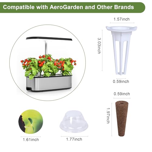 Image of 79 PCS Hydroponic Indoor Seed Pods, Growing System Kit for Aerogarden & Other Brands - Seed Starter, Growing Herb Pods Kit with 24 Grow Sponges, 12 Baskets, 12 Domes, 30 Labels & 1 Tweezer