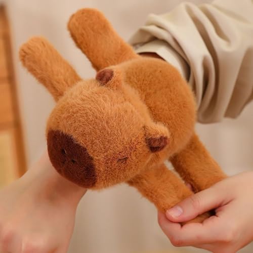 Image of Cute Animal Fur Plush Slap Wristband for Kids -Soft Toy Bracelet, Adjustable Snap Band for Boys & Girls