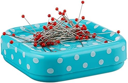 Prym Love Magnetic Cushion Plus 9 g of Glass-Headed Pins, red