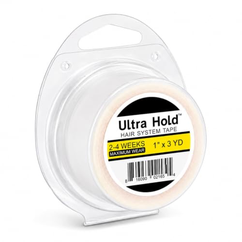 Image of Ultra Hold Waterproof Hair Patch Tape (1 inchx3 Yards /3 Meters)| Double-Sided Transparent Wig Tape for Men & Women | Strong Hold 2-4 Weeks | Easy to Use & Clean | Invisible Wig Patch for Hair Systems