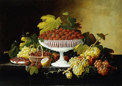 Affiche impression prints toile fraises pour sublimer un grand salon moderne