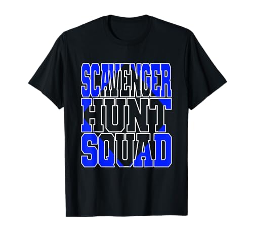 Scavenger Hunt Squad - Fun Matching Team Blue T-Shirt