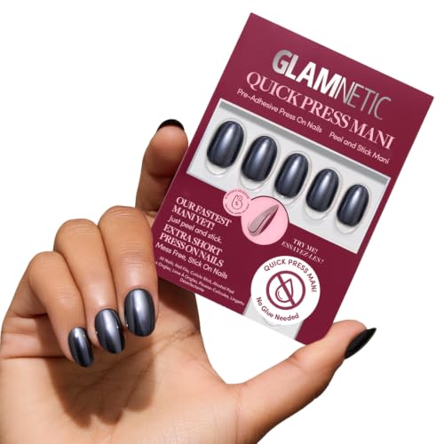 Glamnetic Press On Nails - Quick Press No Glue Mani Extra Short Round 30pc