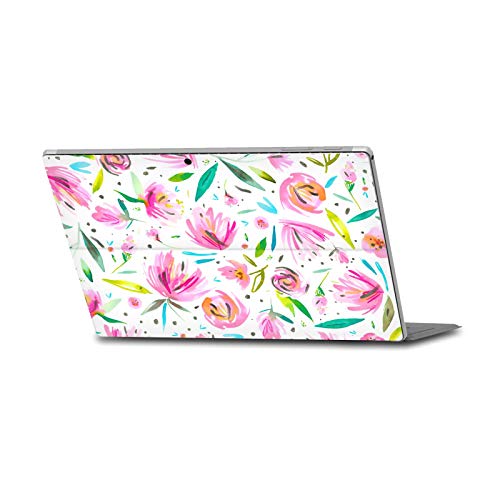 Autocollant vinyle peau Microsoft Surface Pro 4/5/6 floral pivoines rose