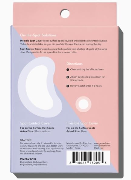 Rael BEAUTY Miracle Patch Duo, Invisible Spot Control Cover Patches