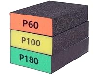 INNSPIRO Set mit 3 flexiblen Schaumstoff-Schleifdüsen, superfeine, feine und mittlere Körnung, 10 x 7 x 2,5 cm.