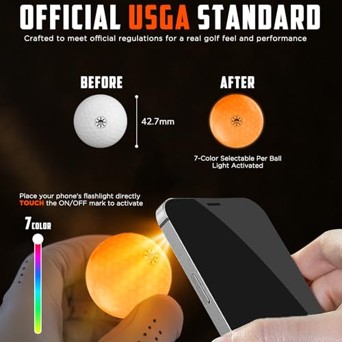DURARANGE 7-Color LED Golf Balls
