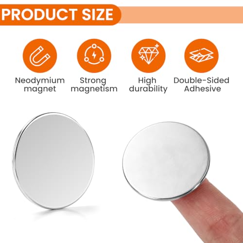 Image of TRYMAG Strong Magnets with Adhesive Backing, 30x2mm,6 Pack | Heavy Duty Neodymium Disc, Permanent Rare Earth Magnets, for Fridge, Whiteboard, DIY, Crafts, Office, Home, Scientific