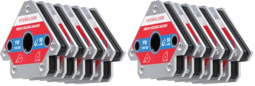 Image of YESWELDER 4-Pc Welding Magnet Set, 50 lb Holding Power Welding Accessories (Pack of 2)