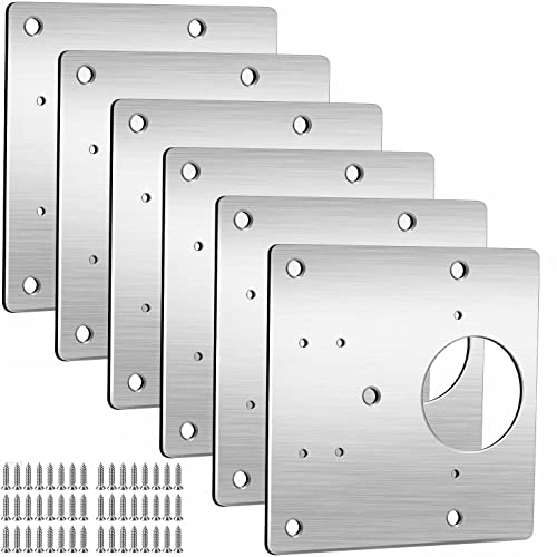 BSBMIEQM Cabinet Hinges Repair Plate,Stainless Steel Hinge Repair Brackets Kit,Kitchen Cupboard Door Hinge Repair Plate Kit Includes Fixing Screws,Protect Wooden Kitchen Cabinet Door,Furniture(6 PCS)… Deal