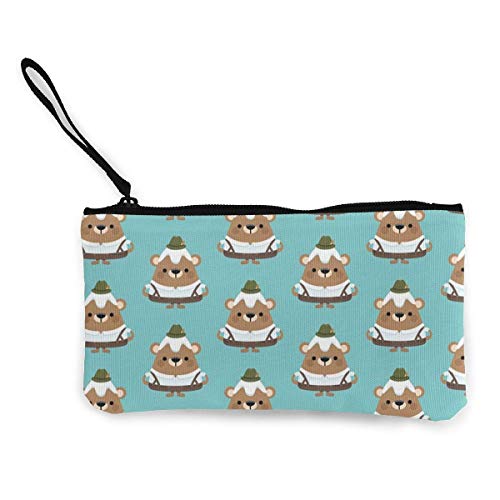 Preisvergleich Produktbild Gpedadf13 Unisex Bayerische Bergbären Frauen Mädchen Nette Leinwand Münzgeldbörse Reißverschlusstasche Brieftasche Schminktasche