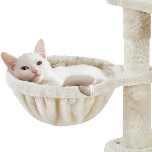 Arbre à chat géant Yaheetech 194 cm beige XXL avec niches
