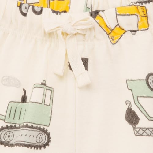 Image of Nap Chief Unisex Kid Cotton Trucks AOP Clothing Set - (NC1029Y Beige 5-6 Years)