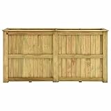 XIAOGUANG Hochbeet, Palettenrahmen, Hochteich, Gemüsebeet, Kräuterregal Balkon, Blumenbeet, Kräuterspirale, Tomatenbeet, Pflanzhochbeet, 196 x 50 x 100 cm Kiefernholz Imprägniert