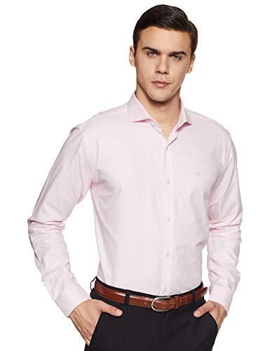 Image of Park Avenue Men's Pure Cotton Stripe Pattern Slim Fit Semi Cutaway Collar Full Sleeve Formal Shirt