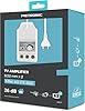 METRONIC 332187 Amplificatore Antenna TV Digitale Terrestre Interno – Potenziatore di Segnale con Alimentatore – Splitter per Impianti Televisivi Compatibile 4G/5G, 24 dB, 2 Uscite Presa TV 9,52 mm