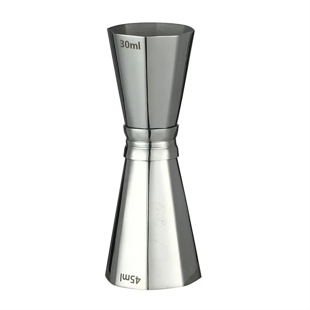 UNbit Octagonal Cocktail Jigger,Double Cocktail Jigger with Measurements,Bar Accessories,for Bartender Bar Supplies Shaker (Color : Silver)