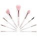 ENZO KEN Pink Makeup Brush Set, Cute Crystal Brushes Sets 9pcs with Sparkly Portable Travel Bag for Face Eye Eyeshadow Eyelash Lip Blush, Powder Buffing, Foundation Concealer Blending