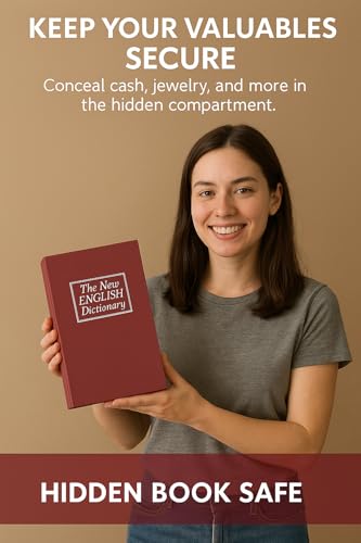 VaultBook - Hidden Book Safe with Lock and Key – Secure Storage Box for Cash, Jewellery, Documents – Discreet Fake Book Design for Home, Office, Travel – Metal Interior, Realistic Cover – 19cm x 12cm - Image 2