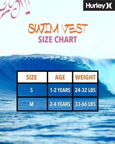 Hurley Colete de natação infantil – colete infantil para treinamento de natação com suporte de cabeç