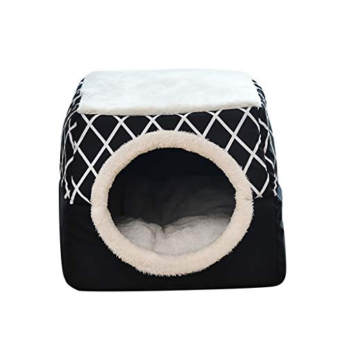 Kolylong® Hundebett Katzenbett Hundehöhle Hundehütte Tragbar Faltbare Hund Zimmer Katzenhöhlen Haustier Haus und Sofa Geometrisch Hundedecke Haustierbett Zwingermatten