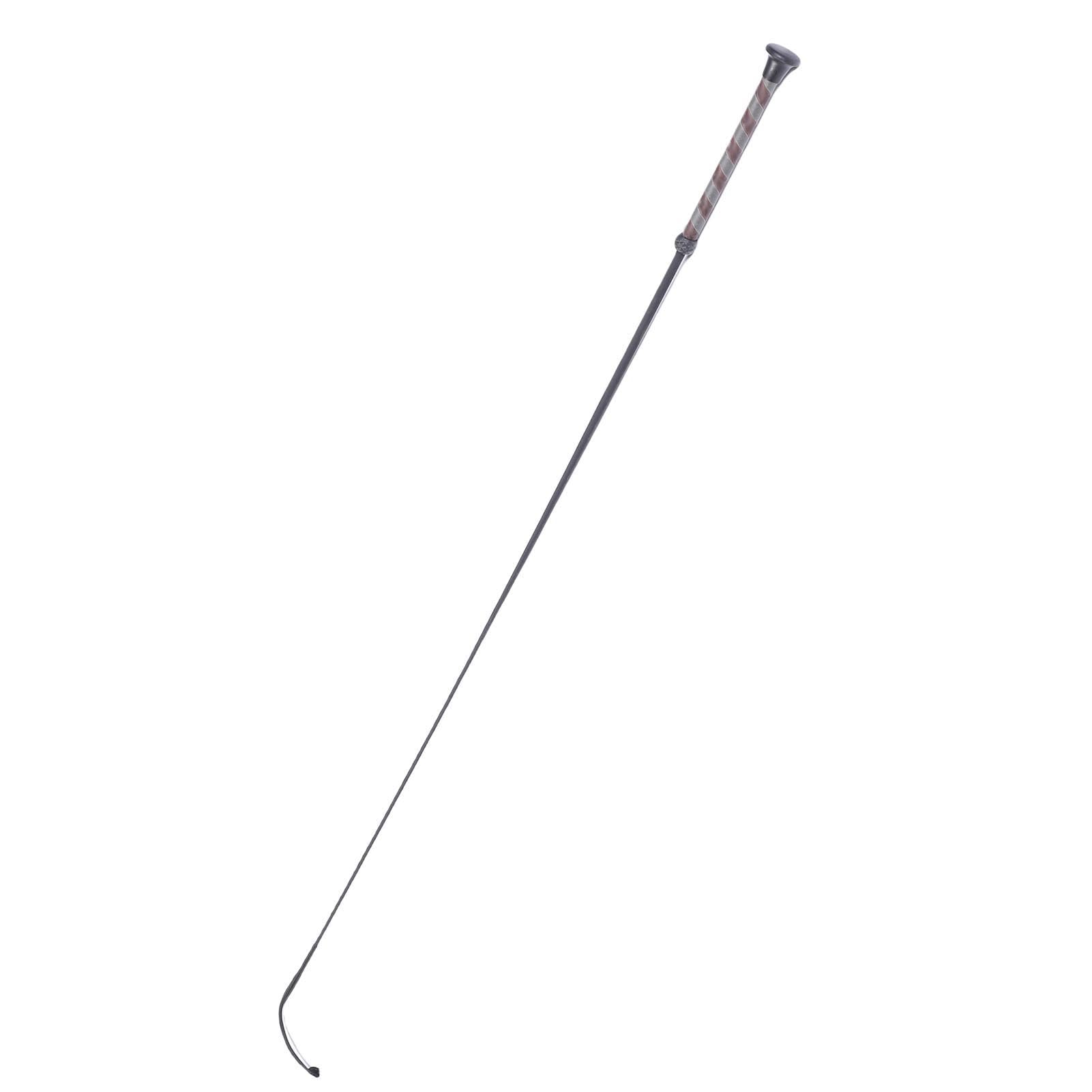 RiToEasysports Fusta de Caballo de Fibra de Carbono, Látigo de Montar de 110cm con Cabeza Tejida de Nylon para Entrenamiento Ecuestre