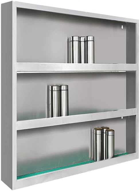 Stless Steel Wall-Mounted Water Bottle Organizer Shelf – Perfect Storage Solution for Employee Cups in Malls, Factories & Restaurants