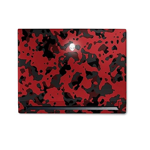 Image of MightySkins Skin Compatible with Alienware M18 R1 (2023) Full Wrap Kit - Red Modern Camo | Protective, Durable, and Unique Vinyl Decal wrap Cover | Easy to Apply & Change Styles | Made in The USA