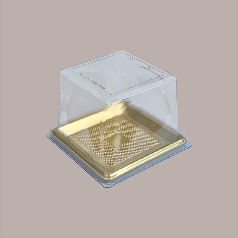 Vassoi Monoporzione Quadrati Oro Con Coperchio - 100 Pezzi Per Finger Food - Foto 13