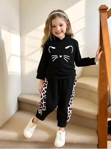 Toddler Baby Girls Clothes Long-sleeve Tie Dye Hoodie Sweatshirt Joggers Pants Hooded Outfits Set3