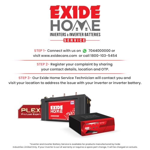 Image of Exide Inverter & Battery Combo for Home & Small Office - MAGIC12V875 (875VA /12V) Square Wave Inverter + INVASMART ISST1200 120Ah Short Tubular Battery | 42M Inverter & 36M Battery Warranty