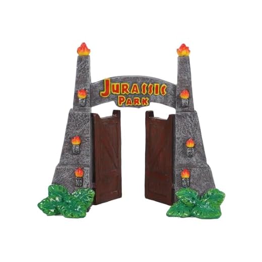 Penn-Plax Jurassic Park Officially Licensed Aquarium Decoration – Park Gate – Safe for Freshwater and Saltwater Fish Tanks – Medium
