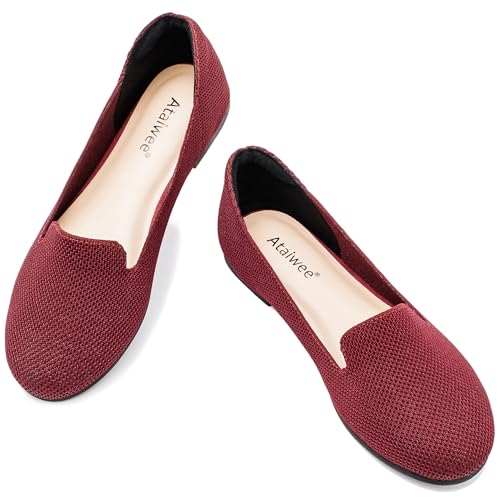 Ataiwee Women's Wide Width Flat Shoes - Casual Round Toe Breathable Plus Size Comfortable Non-Slip Loafers for Casual Wear.
| Ataiwee Women's Wide Width Flat Shoes - Casual Round Toe Breathable Plus Size Comfortable Non-Slip Loafers for Home.
| Atai