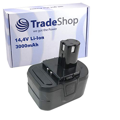 Trade-Shop Batterie Li-ION de qualité supérieure pour Ryobi BPL-1414 BPP-1413 BPP-1415 BPP-1417 B-1445T BPP-1420 130111073 130224024 14,4 V 3000 mAh 43 Wh