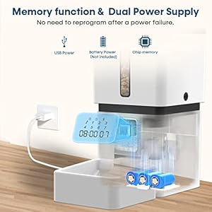 Automatic Dog Feeder Easy Setup – 8L/33 Cups Large Capacity Dog Food Dispenser Battery Operated with 180-Day Life – Timed Cat Feeder Record 20s Voice Desiccant Bag for Cats and Small Medium Dogs Yakry