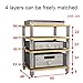 4 Tier Audio Shelf Audio Rack, Media Stand and Components Cabinet Shelf,HiFi Racks and Stands Audio Rack Cabinet