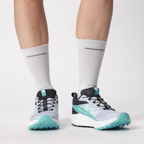 Salomon Women’s Sense Ride 5 Trail Running Shoes - Cashmere Blue/Carbon/Peacock Blue - 5