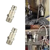 Luoyuanjia 10 PCS Air Connectors - Durable Air Line Couplers Male Thread Quick Release Plugs 1/4" BSP Hose Fittings - Image 5