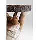 Kare Design Beistelltisch Animal Rabbit, Braun, 32cm Durchmesser, Rund und Leicht, Holzoptik, Formstabil, Lustiges Design, Tier Design, Couchtisch, Wohnzimmertisch, Polyresin, 52x35,5x31,5 cm (H/B/T)