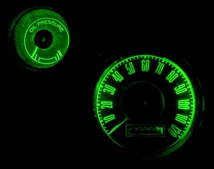 67-68 Mustang LED Dash Guage Kit (Green)