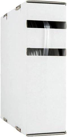 2111195998 - Tubo termoretraibile senza colla, trasparente, 12,70 mm, 6,40 mm, tasso di restringimento: 2:1 8 m