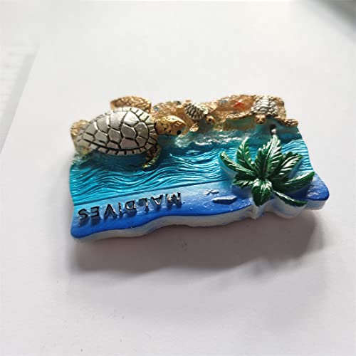 Imán de nevera 3D tortugas Maldivas resina artesanal miniatura 5