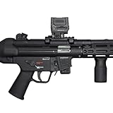 Hammy3DPrints Mount for HK MP5 22LR - Wall | Rifle Holder Storage Rack (Latching: Facing Left, Drywall Anchors with Screws)