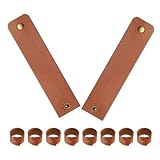 VINTORKY Servilleteros Modernos de Cuero Sintético Café 12 Piezas para Decoración de Mesa en Eventos y Celebraciones