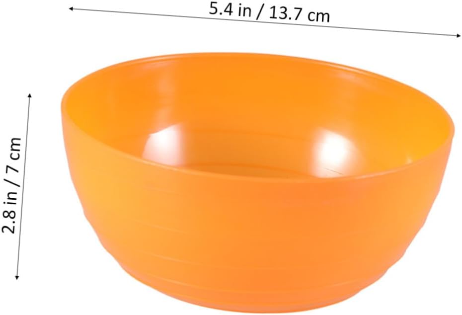 6 Pack Plastic Snack Bowls Reusable Unbreakable round Party Serving