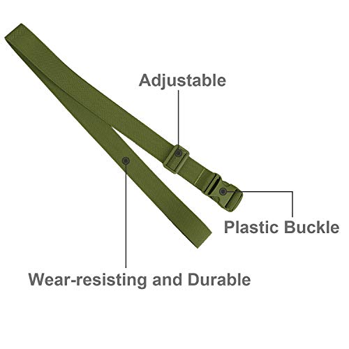Magarrow 80" Long Utility Luggage Straps With Buckle Adjustable (Army Green (4-Pack), 1.5" Wide - 80" Long) #TOP2