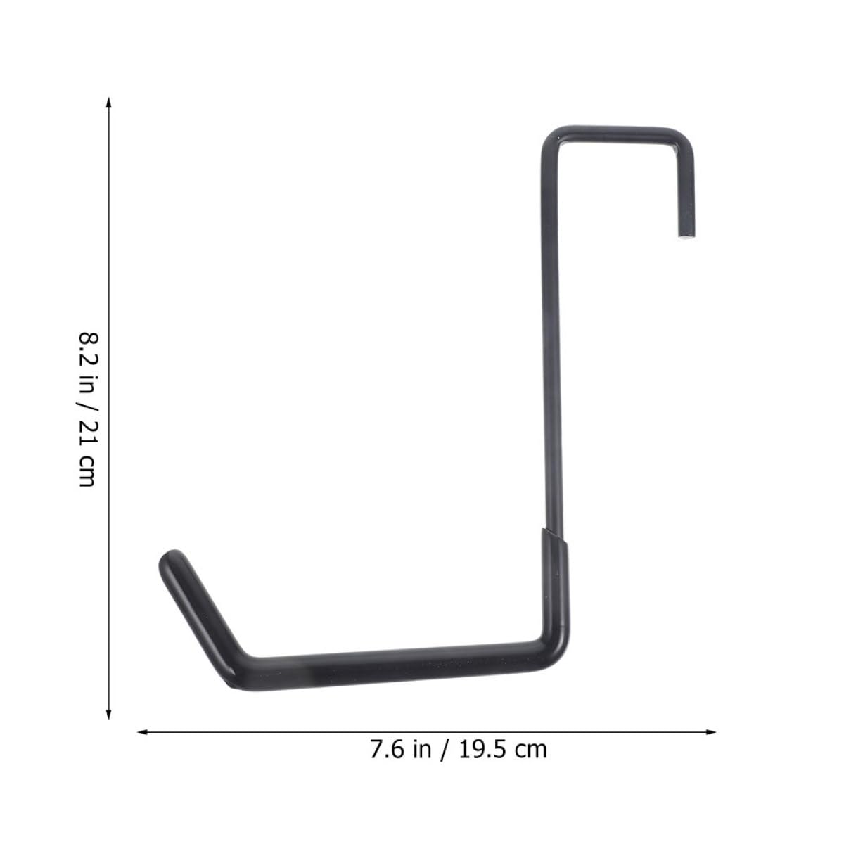 SHINEOFI Ganci da Parete senza Chiodi 6 Pezzi per Garage Nero in Ferro e Pvc Resistente a Carichi Pesanti per Organizzare Attrezzi a S per Officina e Cantina