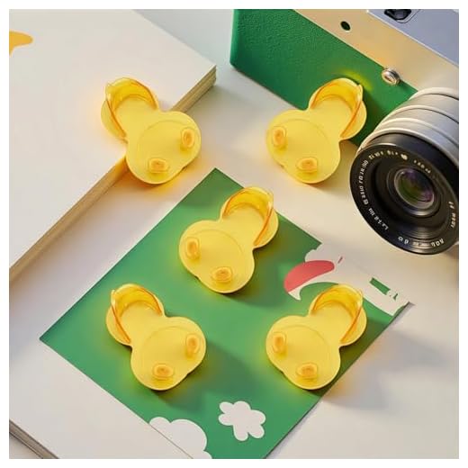 Storage Hooks Coat Hat Hooks Sticky Hooks 5PCS Duckling Hooks Sticky Sticky Wall Hanging Door Hooks （Yellow 5PCS）